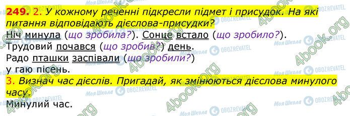 ГДЗ Українська мова 4 клас сторінка 249